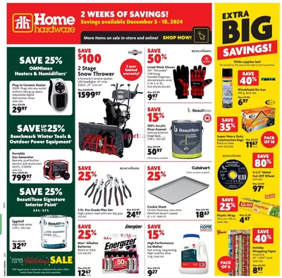 Home Hardware catalogue in Victoria BC | Home Hardware weekly flyer | 2024-12-05 - 2024-12-18