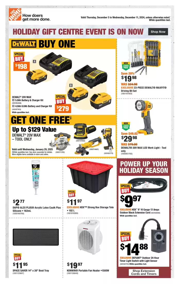 Home Depot catalogue in Nanaimo | Great discounts on selected products | 2024-12-05 - 2024-12-11