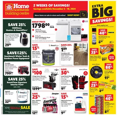 Home Hardware catalogue in Channel-Port-aux-Basques | Special offers for you | 2024-12-05 - 2024-12-18