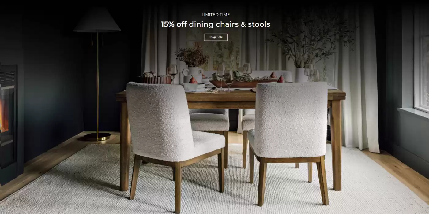 Urban Barn catalogue in Scarborough | 15% off dining chairs & stools | 2024-12-05 - 2024-12-19