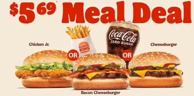 Restaurants offers in Whitchurch-Stouffville | $5.69 Meal Deal in Burger King | 2024-12-05 - 2024-12-19