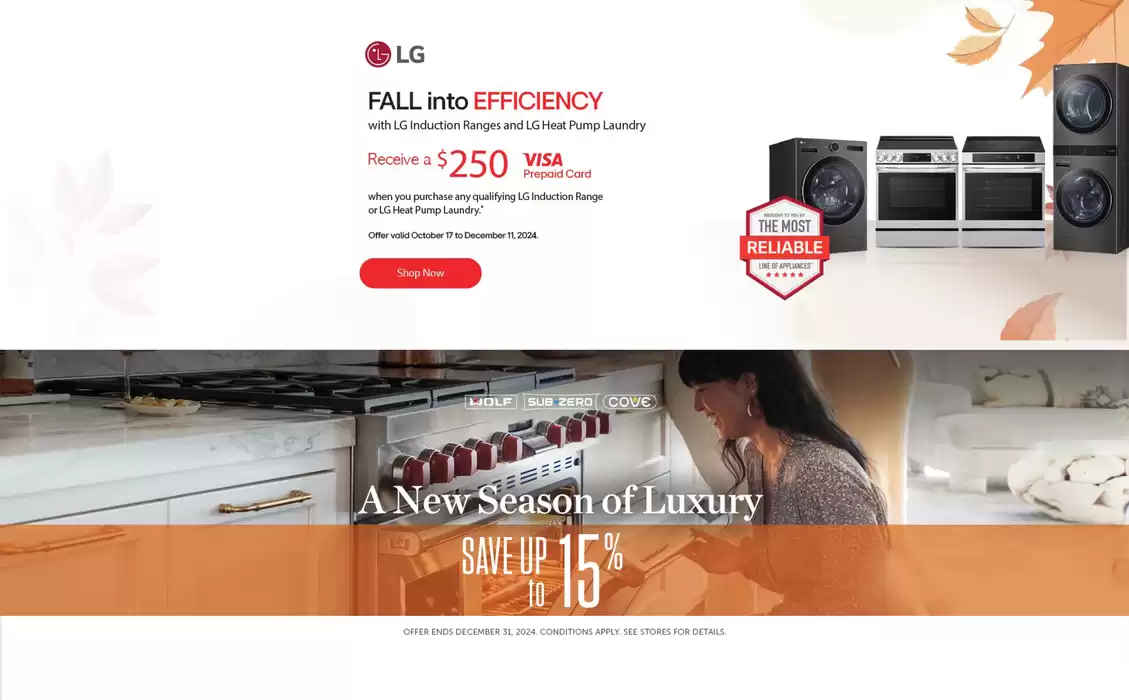 Goemans Appliances catalogue in Kitchener | Current deals and offers | 2024-12-06 - 2025-01-08