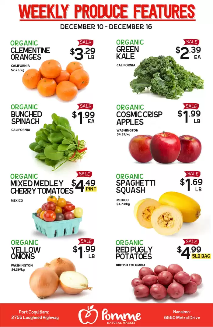 Pomme Natural Market catalogue in Coquitlam | Weekly Produce Features | 2024-12-10 - 2024-12-16