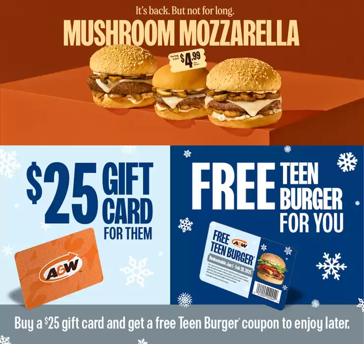 A&W catalogue in Stouffville | Current deals and offers | 2024-12-10 - 2024-12-24