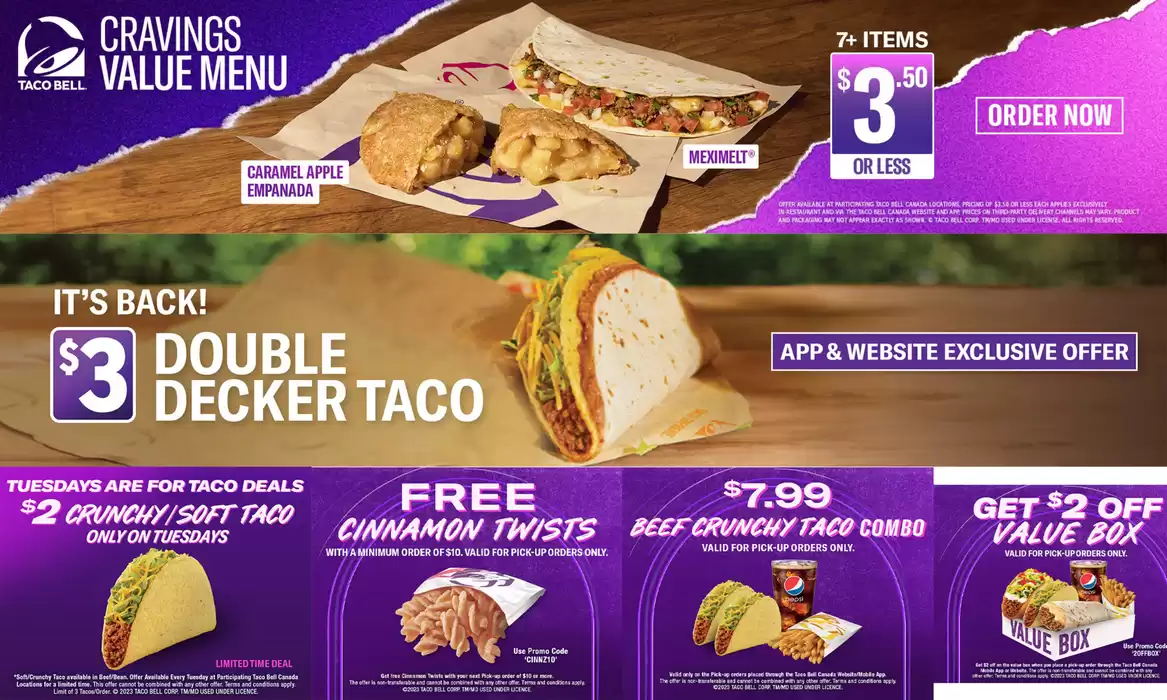 Taco Bell catalogue in Nanaimo | Current deals and offers | 2024-12-10 - 2024-12-24