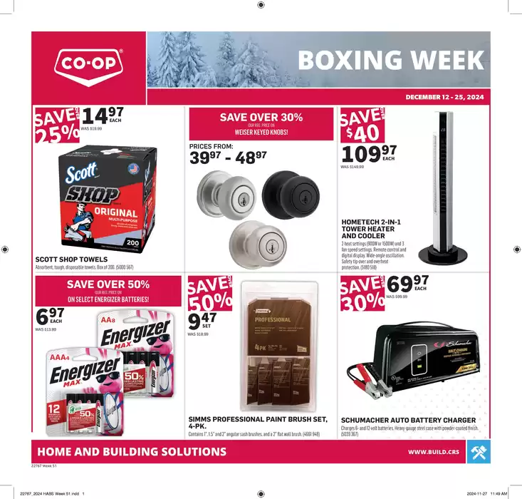 Co-op Home Centre catalogue in Delisle | Home Centre | 2024-12-12 - 2024-12-25