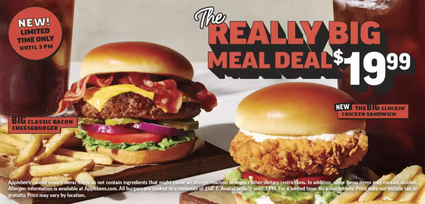 Applebee's catalogue in Windsor (Ontario) | The Really Big Meal Deal | 2024-12-11 - 2024-12-25