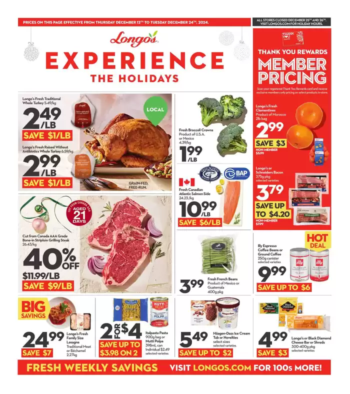 Longo's catalogue in Stouffville | Weekly Flyer | 2024-12-12 - 2024-12-18