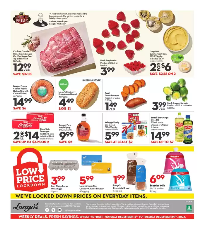 Longo's catalogue in Stouffville | Weekly Flyer | 2024-12-12 - 2024-12-18