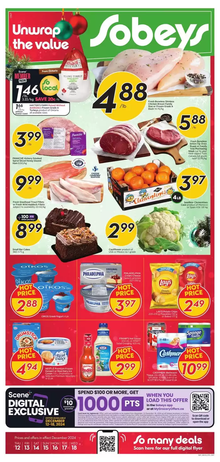 Sobeys catalogue in St. John's | Top deals for all customers | 2024-12-12 - 2024-12-18