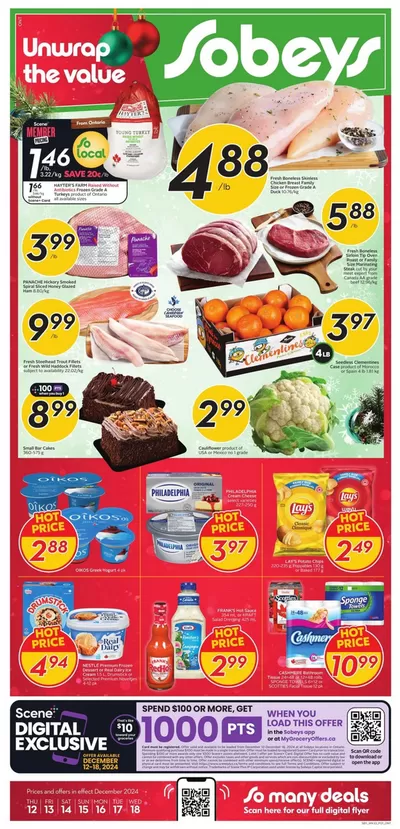 Sobeys catalogue in Brampton | Top deals for all customers | 2024-12-12 - 2024-12-18