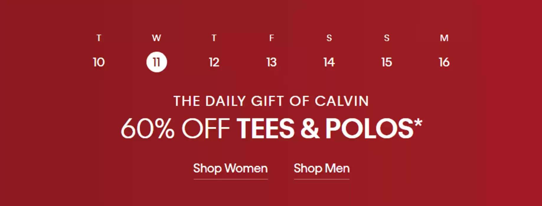 Calvin Klein catalogue in Toronto | 60% off Tees & Polos | 2024-12-11 - 2024-12-16