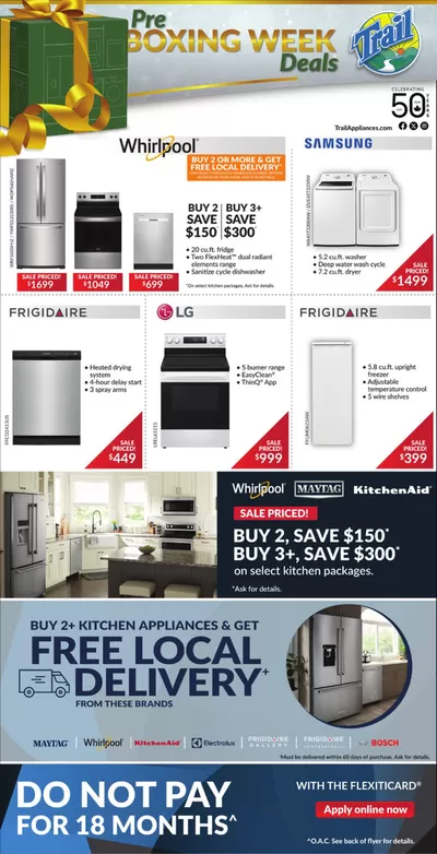 Electronics offers in Osler | Pre Boxing Week Deals in Trail Appliances | 2024-12-12 - 2024-12-18