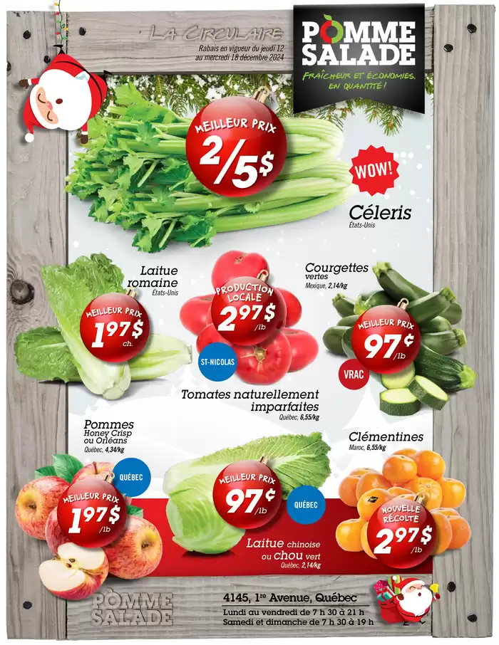 Pomme Salade catalogue in Quebec | Top deals and discounts | 2024-12-12 - 2024-12-18