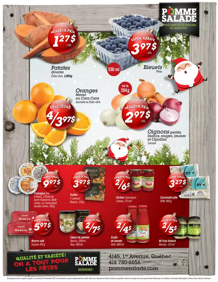 Pomme Salade catalogue in Quebec | Top deals and discounts | 2024-12-12 - 2024-12-18