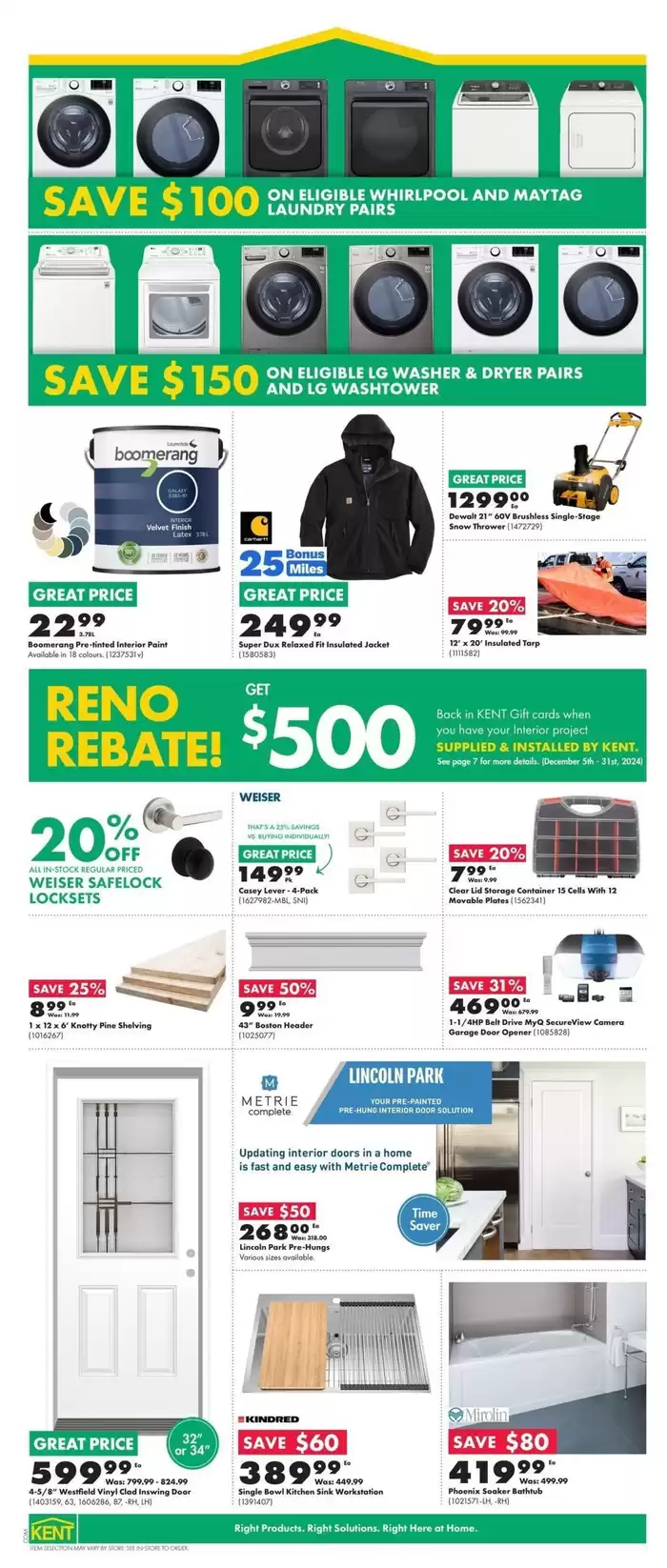 Kent catalogue in Moncton | Kent Weekly ad | 2024-12-12 - 2024-12-18