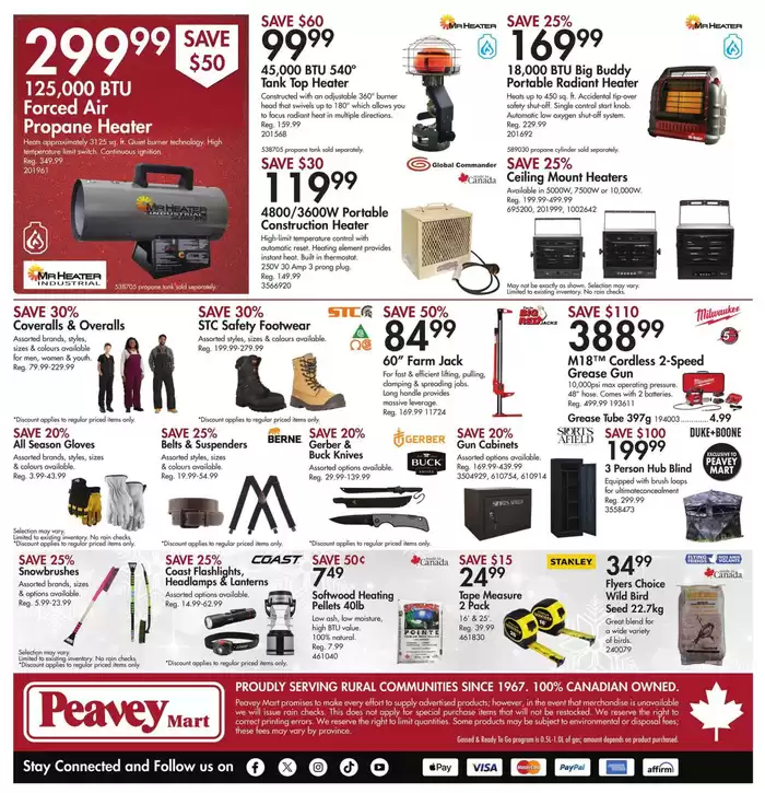 Peavey Mart catalogue in Whitchurch-Stouffville | Country Holiday Savings | 2024-12-13 - 2024-12-18