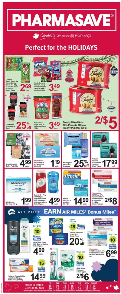 Pharmacy & Beauty offers in Cape Breton | Pharmasave weekly flyer in Pharmasave | 2024-12-13 - 2024-12-26