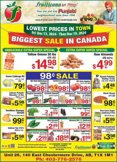 Fruiticana catalogue in Surrey | Top deals and discounts | 2024-12-13 - 2024-12-27