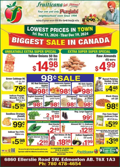 Fruiticana catalogue in Calgary | Save now with our deals | 2024-12-13 - 2024-12-27