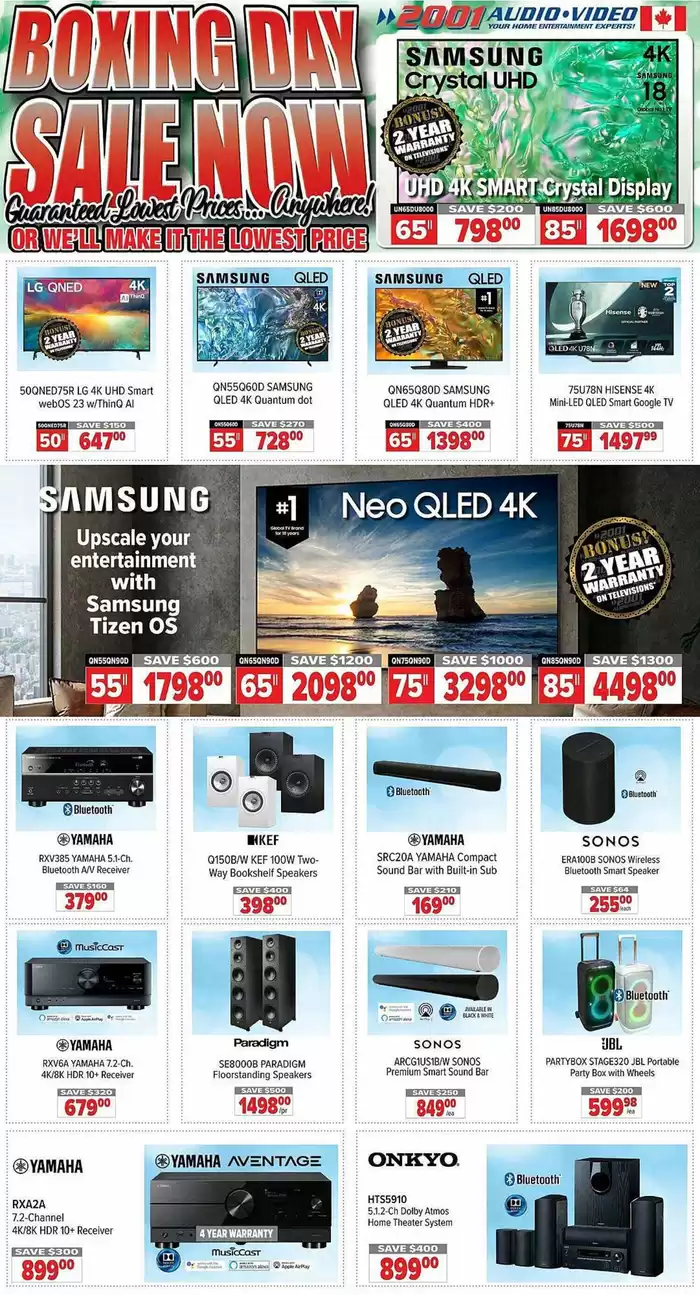 2001 Audio Video catalogue in Scarborough | 2001 Audio Video weekly flyer | 2024-12-13 - 2024-12-19