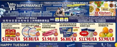 88 Supermarket catalogue in Vancouver | 3 DAYS HOT DEALS | 2024-12-14 - 2024-12-28