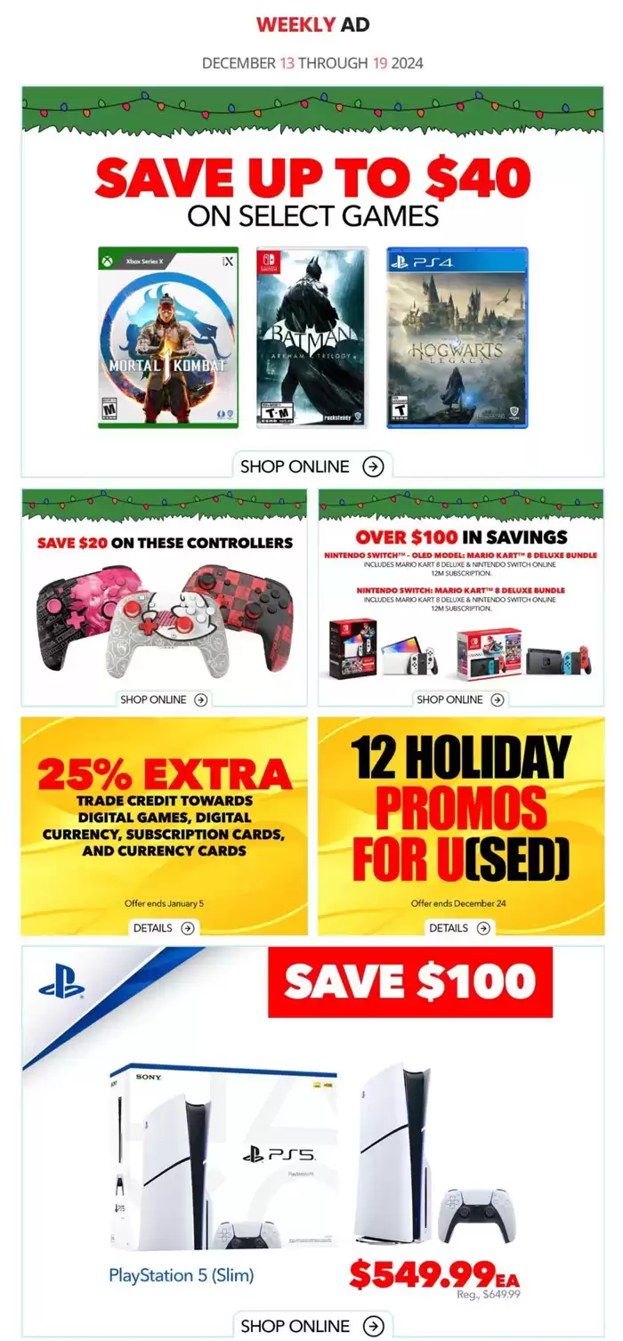 Game Stop catalogue in North York | Game Stop Weekly ad | 2024-12-13 - 2024-12-19