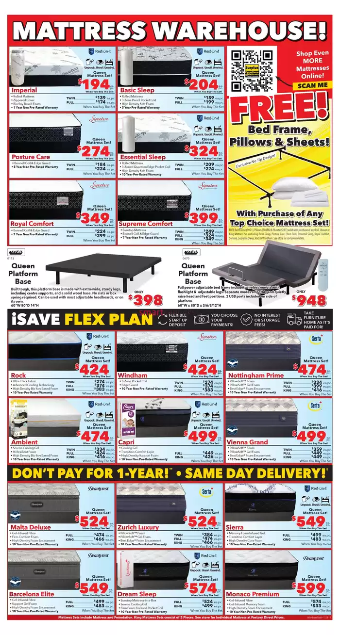 Surplus Furniture catalogue in Winnipeg | Boxing Week Event | 2024-12-16 - 2024-12-29