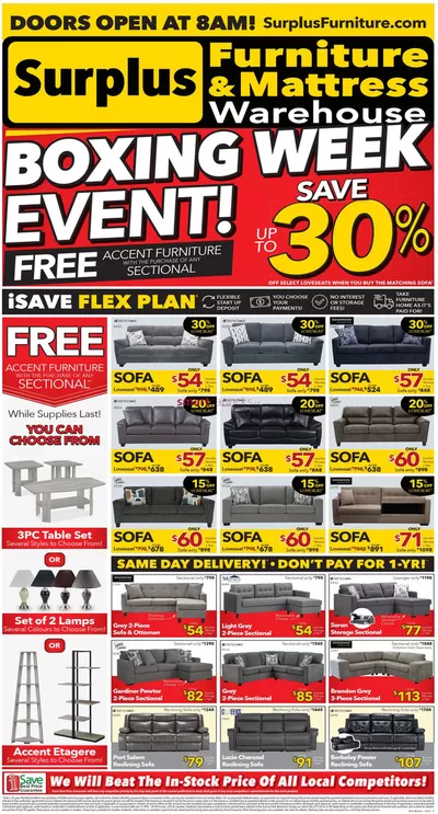 Home & Furniture offers in Lorette | Boxing Week Event in Surplus Furniture | 2024-12-16 - 2024-12-29