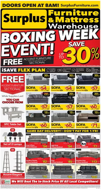 Home & Furniture offers in Sudbury | Boxing Week Event in Surplus Furniture | 2024-12-16 - 2024-12-29