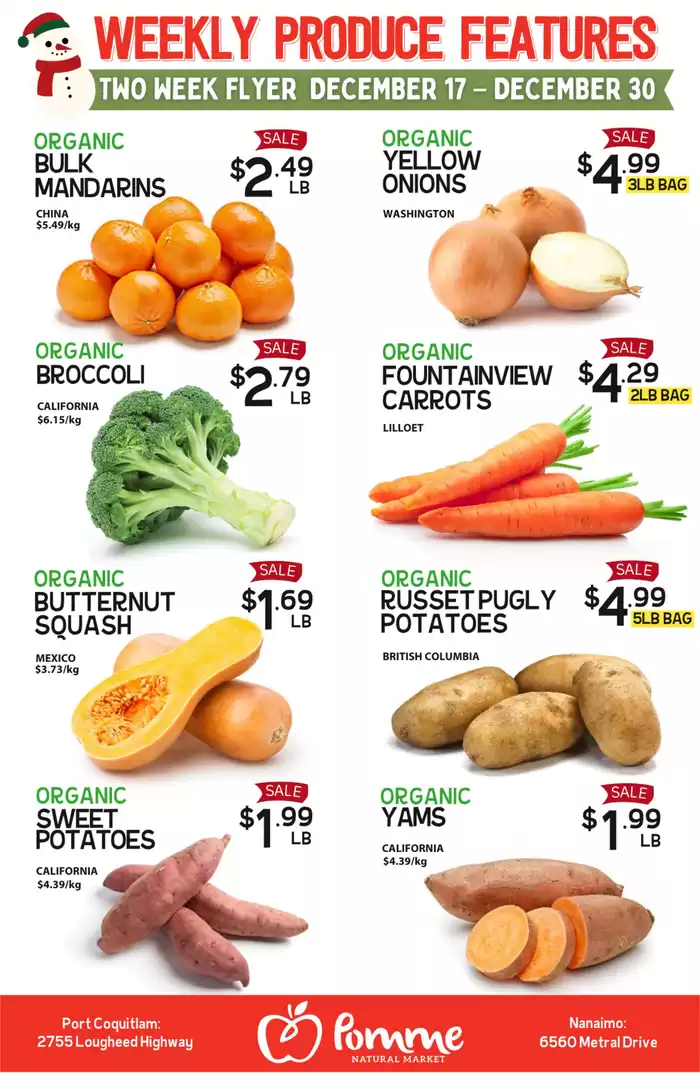 Pomme Natural Market catalogue in Nanaimo | Weekly Produce Features | 2024-12-17 - 2024-12-30