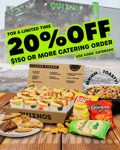 Restaurants offers in Fort St John | 20% Off Sale in Quiznos | 2024-12-17 - 2024-12-31