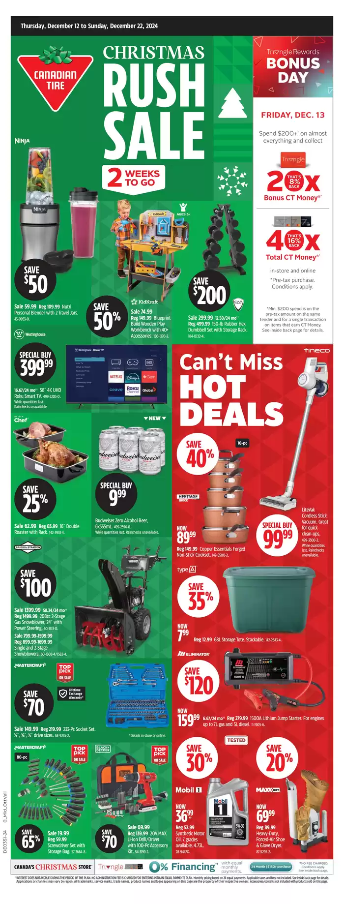 Canadian Tire catalogue in Dalmeny | Attractive special offers for everyone | 2024-12-12 - 2024-12-22