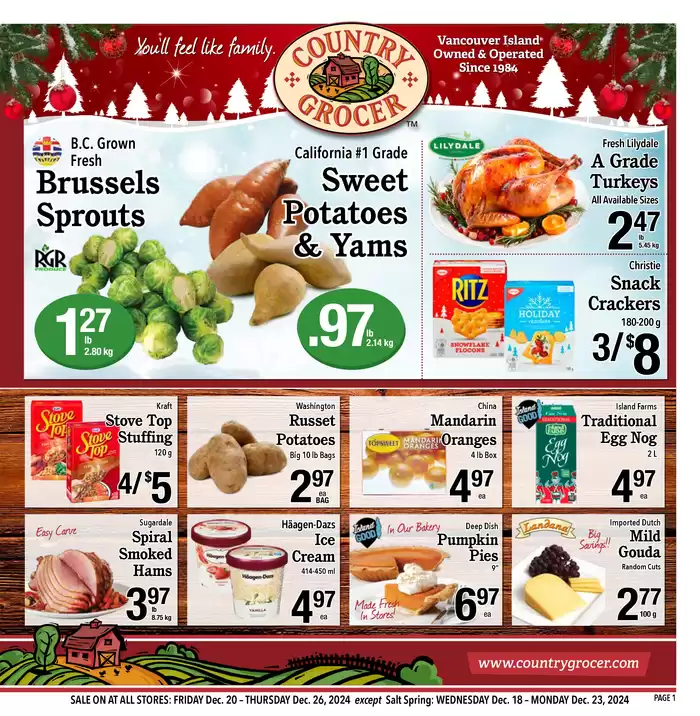 Country Grocer catalogue in Nanaimo | Exclusive bargains | 2024-12-18 - 2025-01-01