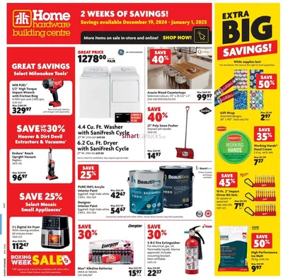 Home Hardware catalogue in Arborg | Home Hardware weekly flyer | 2024-12-18 - 2025-01-01