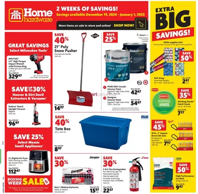 Home Hardware catalogue in Arborg | Current bargains and offers | 2024-12-18 - 2025-01-01