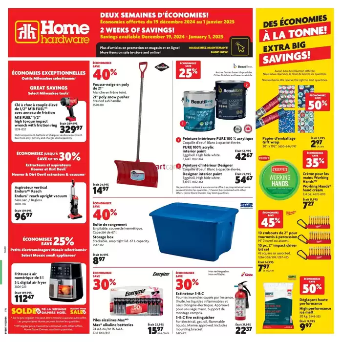 Home Hardware catalogue in Arborg | Attractive special offers for everyone | 2024-12-18 - 2025-01-01