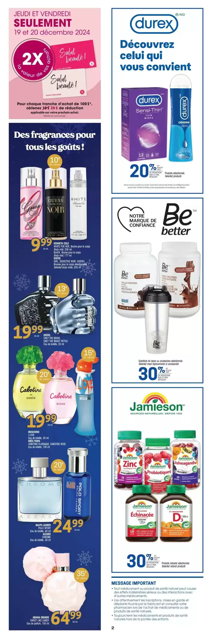 Uniprix catalogue in Gatineau | Exclusive bargains | 2024-12-19 - 2024-12-25