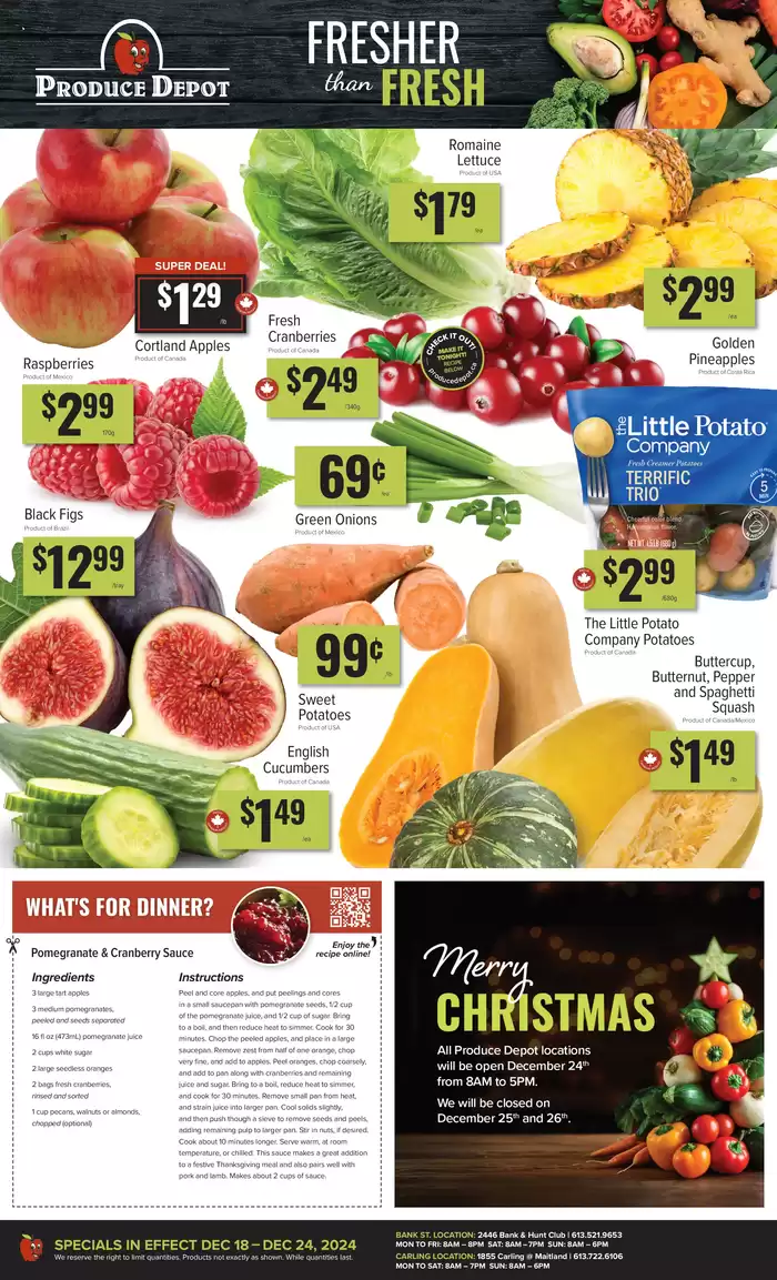 Produce Depot catalogue in Ottawa | Produce Depot | 2024-12-18 - 2025-01-01