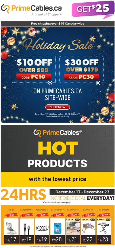 Electronics offers in Kamloops | Holiday Sale in Primecables | 2024-12-18 - 2024-12-24