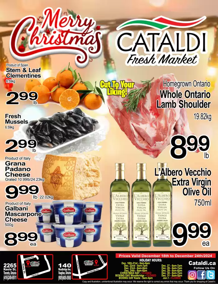 Cataldi catalogue in Toronto | Exclusive deals for our customers | 2024-12-18 - 2025-01-01