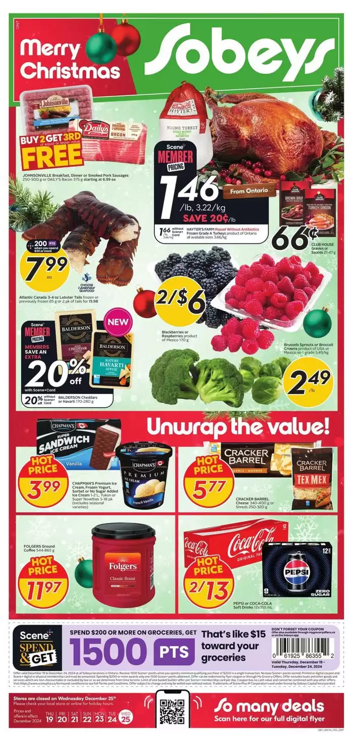 Sobeys catalogue in Lethbridge | Sobeys Weekly ad | 2024-12-19 - 2024-12-25