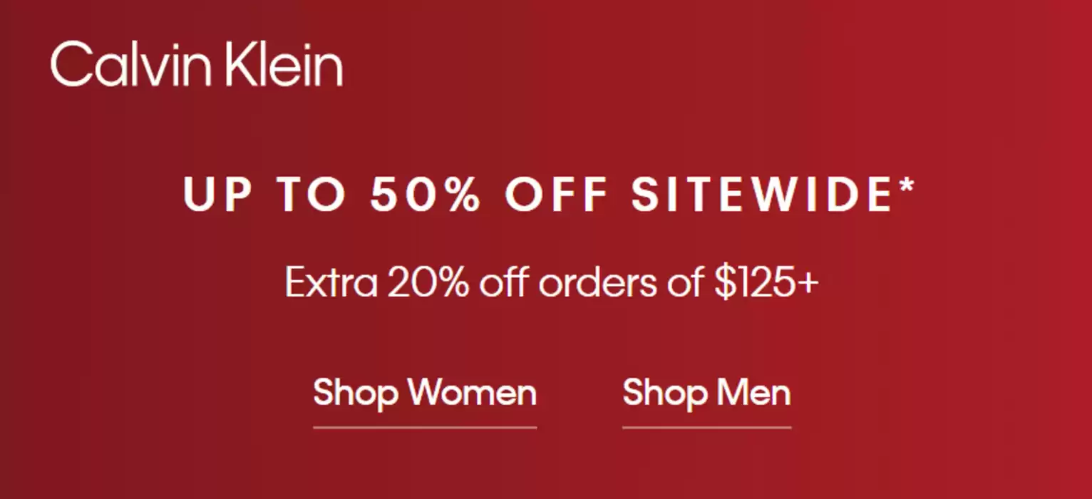 Calvin Klein catalogue in Sainte-Thérèse | UP TO 50% OFF SITEWIDE | 2024-12-18 - 2025-01-01