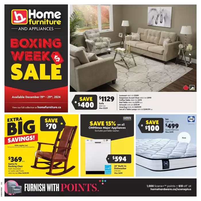 Home Furniture catalogue in Toronto | Boxing Week Sale | 2024-12-18 - 2024-12-29