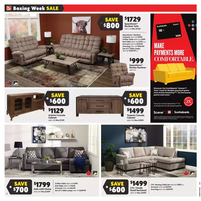 Home Furniture catalogue in Toronto | Boxing Week Sale | 2024-12-18 - 2024-12-29