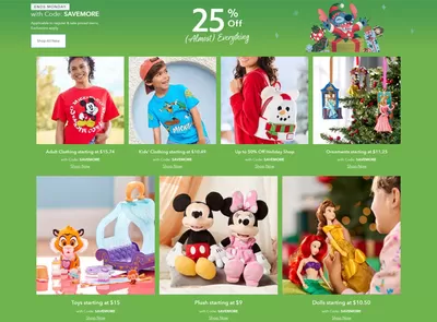 Kids, Toys & Babies offers in Hamilton | 25% Off in Disney Store | 2024-12-19 - 2024-12-22