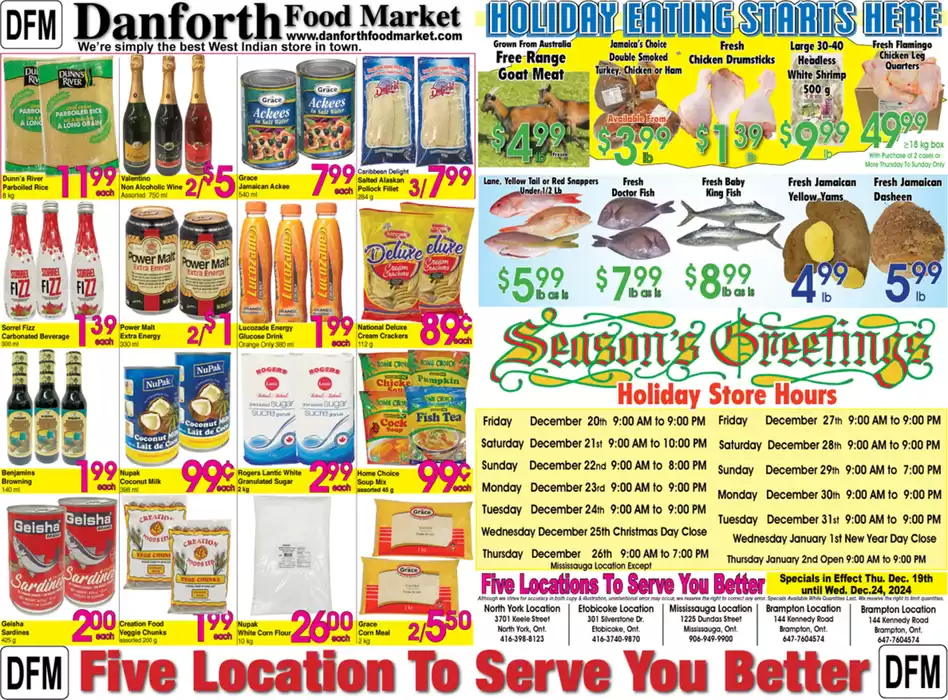 Danforth Food Market catalogue in Mississauga | Danforth Food Market | 2024-12-19 - 2025-01-02