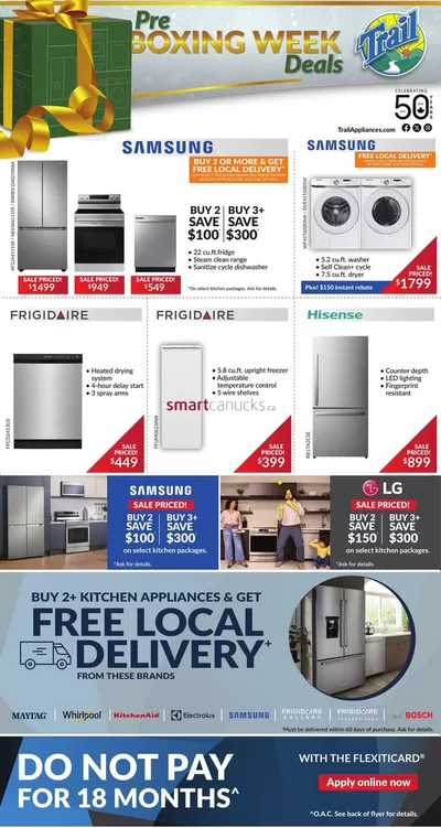 Electronics offers in Walnut Grove | Pre Boxing Week Deals in Trail Appliances | 2024-12-19 - 2024-12-25