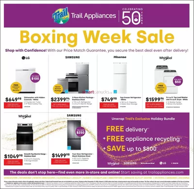 Electronics offers in Walnut Grove | Boxing Week Sale in Trail Appliances | 2024-12-19 - 2025-01-08