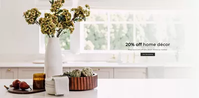 Home & Furniture offers in Nanaimo | 20% off home décor in Urban Barn | 2024-12-20 - 2025-01-03